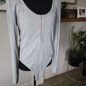 Gray Long Sleeve Women's Top